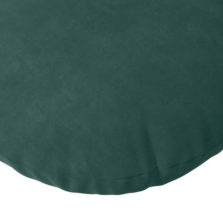 Coussins de siège 2 pcs Vert foncé Ø30 x 13 cm Velours - 7