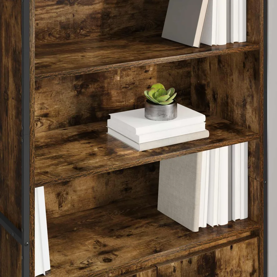 Armoires Hautes Chêne Fumé 79 x 36 x 200 cm Bois d'ingénierie - 4