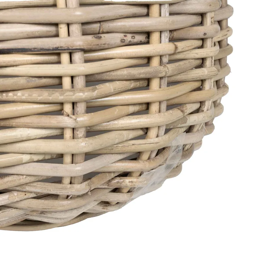 Panier à Plantes avec stockage 2 pc Gris naturel Rattan Kubu - 8