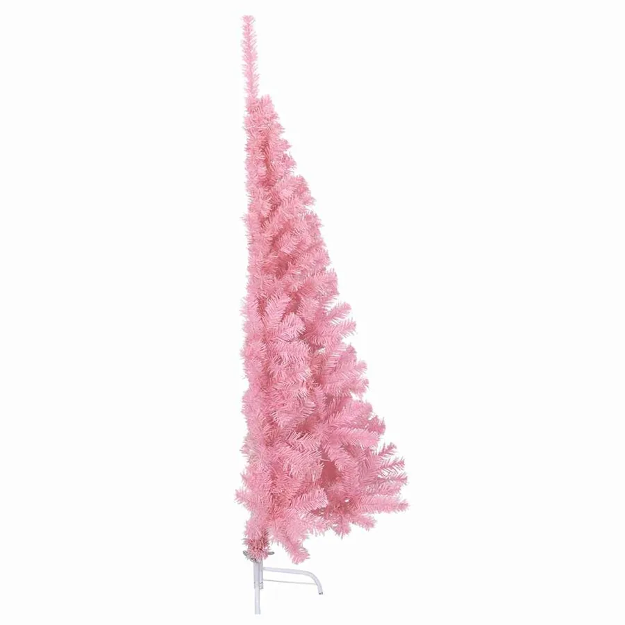 Sapin de Noël artificiel pré-éclairé Rose 150 cm PVC - 13