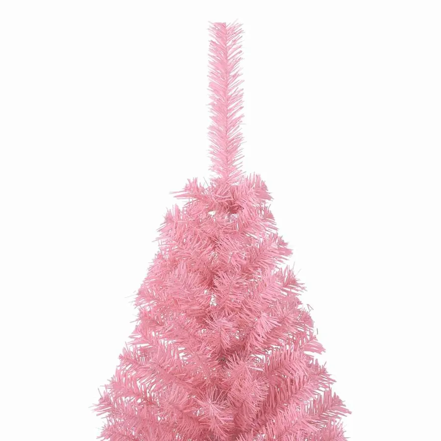 Sapin de Noël artificiel pré-éclairé Rose 150 cm PVC - 14