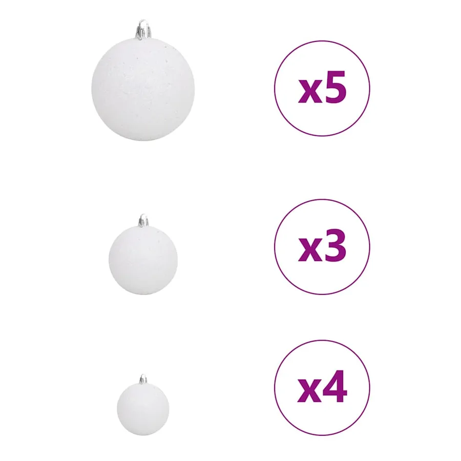 Sapin de Noël artificiel pré-éclairé Rose 150 cm PVC - 9