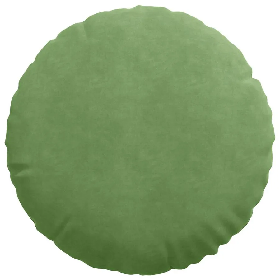 Coussins de siège 2 pcs Vert clair Ø50 x 19 cm Velours - 6