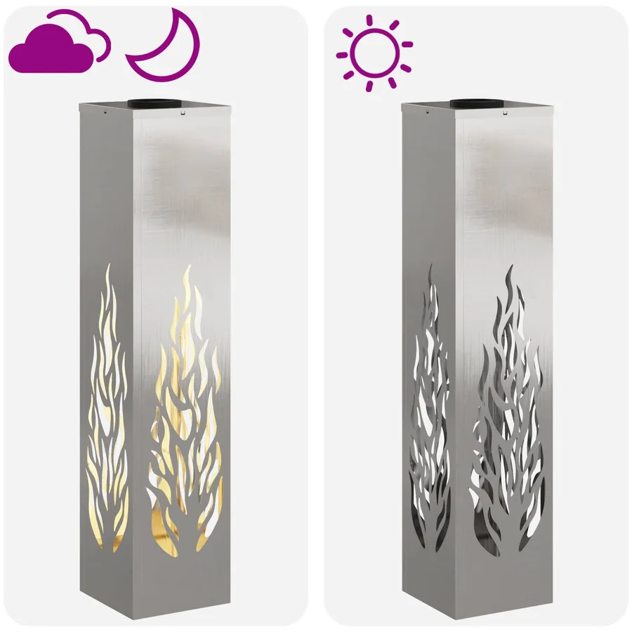 Lumière de chemin LED solaire 2 pcs Blanc chaud 18 x 18 x 80 cm - 13