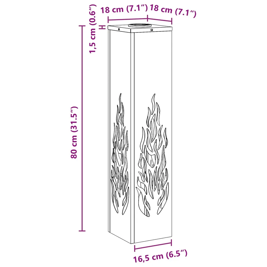 Lumière de chemin LED solaire 2 pcs Blanc chaud 18 x 18 x 80 cm - 17