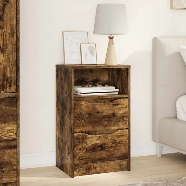 Table de chevet Chêne fumé 40 x 30 x 467 cm Bois d'ingénierie