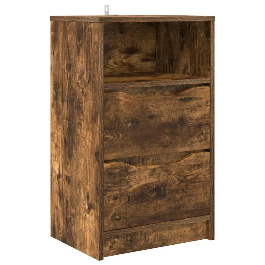 Table de chevet Chêne fumé 40 x 30 x 467 cm Bois d'ingénierie - 2