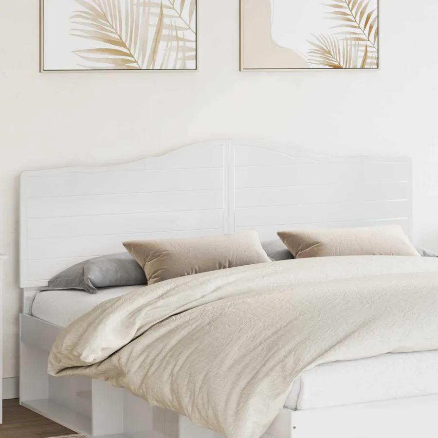 Tête de lit Blanc Brillant Bois d'ingénierie