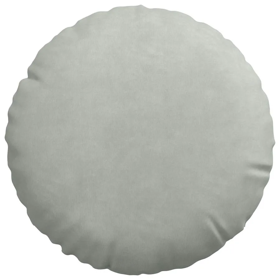 Coussins de siège 2 pcs Gris clair Ø30 x 13 cm Velours - 6