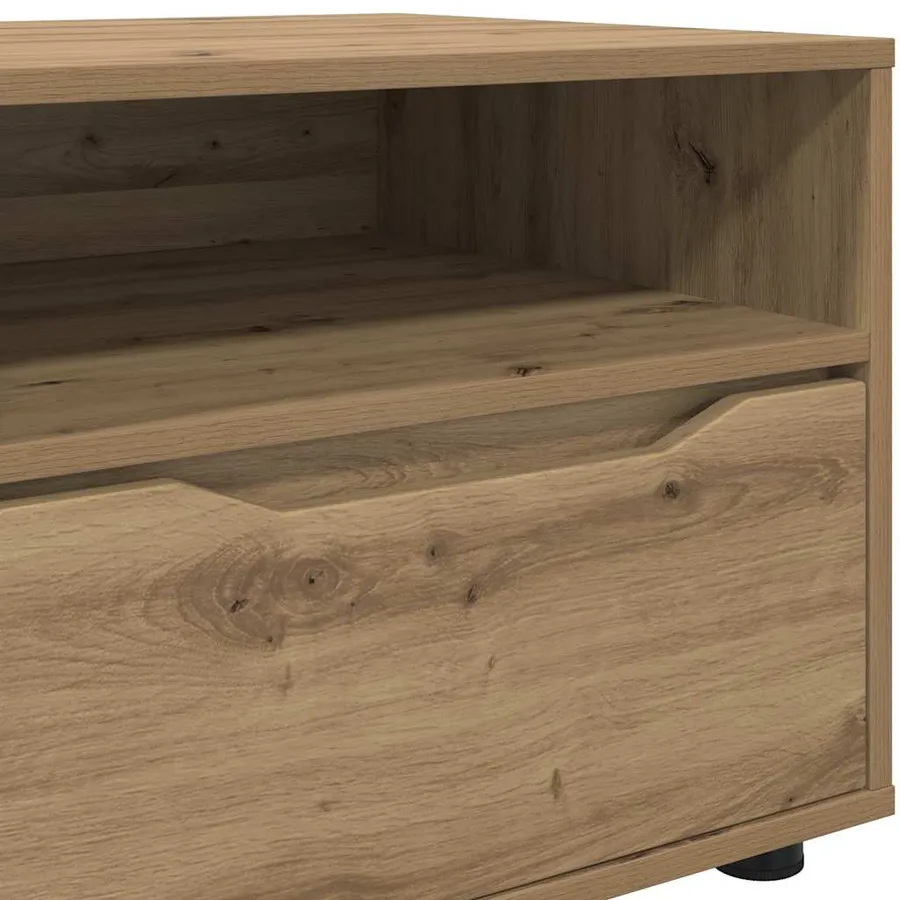 Meuble TV 100 x 48 x 43 cm Chêne artisanal Bois d'ingénierie - 8