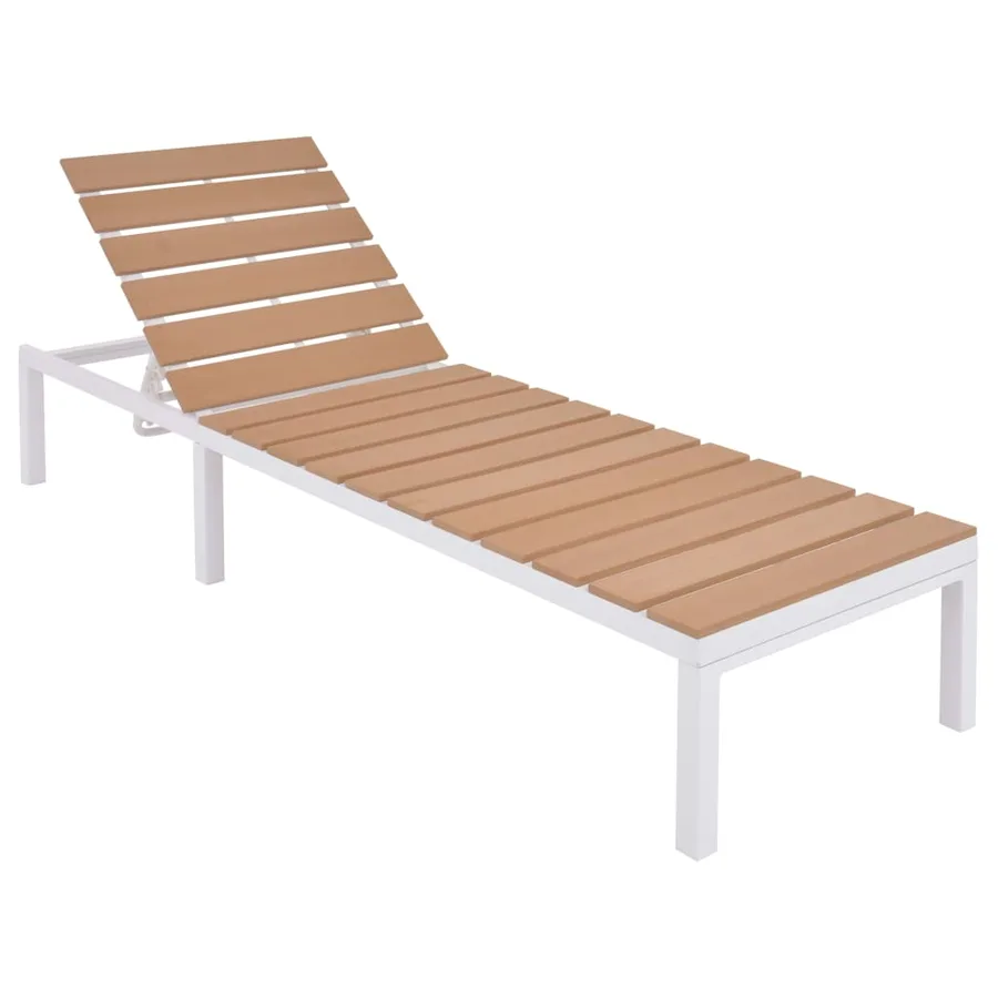 Salon de jardin 5 pcs avec coussins Aluminium et WPC - 6