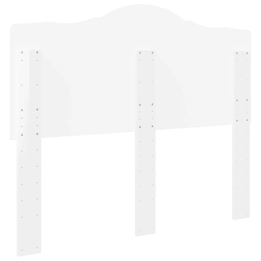 Tête de lit Blanc Brillant Bois d'ingénierie - 6