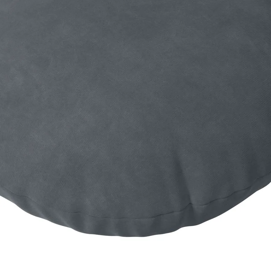 Coussins de siège 2 pcs Gris foncé Ø50 x 19 cm Velours - 7