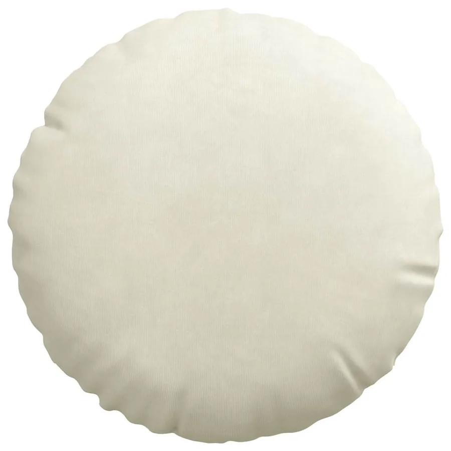 Coussins de siège 2 pcs Crème Ø30 x 13 cm Velours - 6