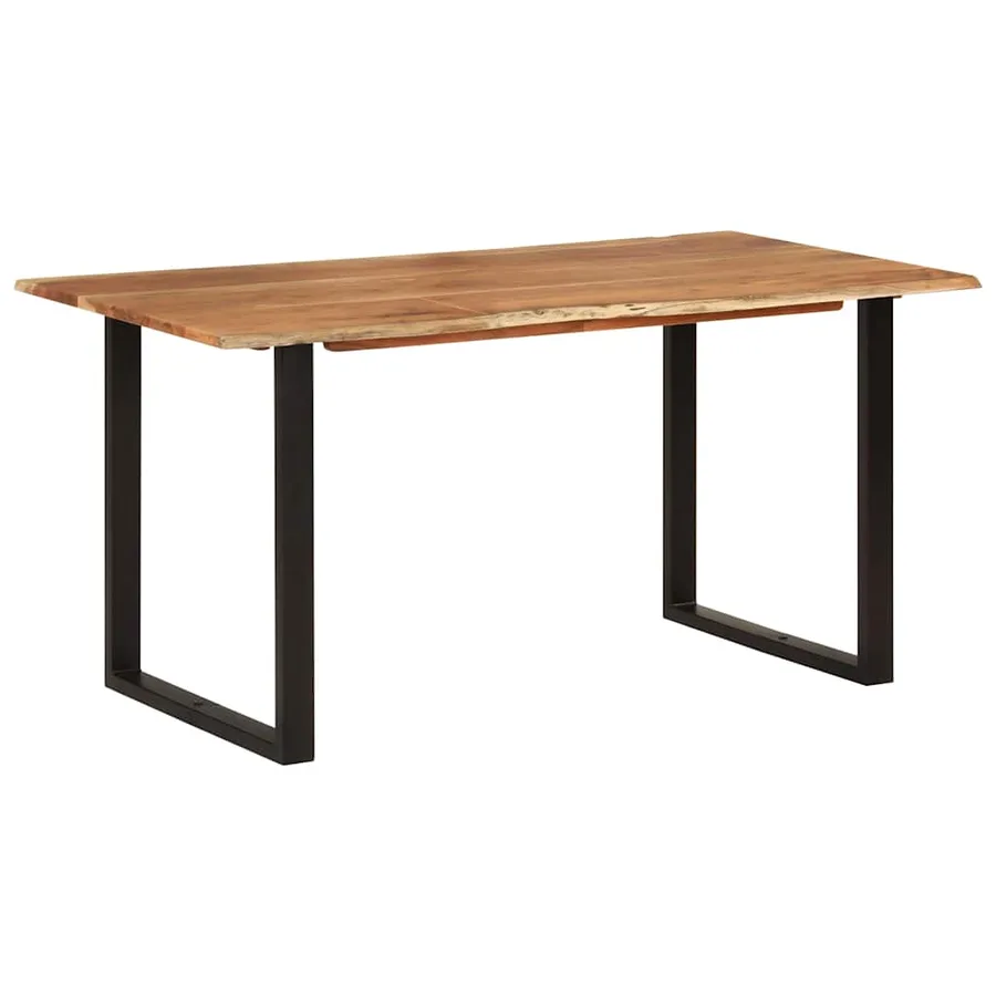 Table de salle à manger 154x80x76 cm Bois d'acacia solide - 2