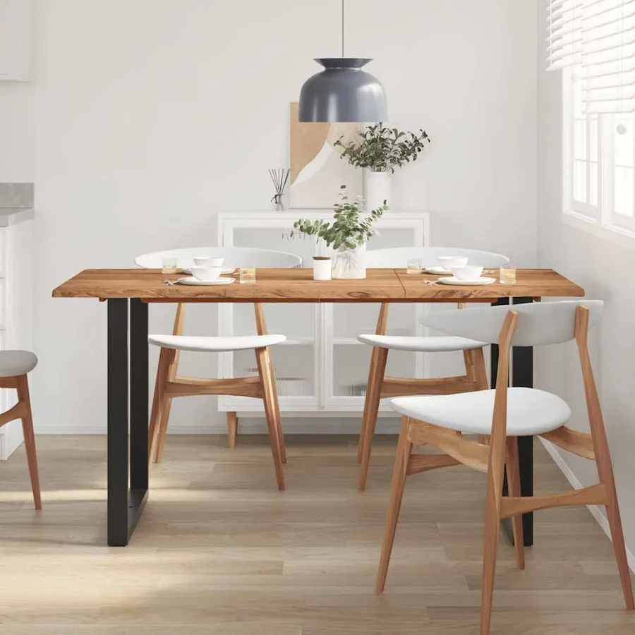 Table de salle à manger 154x80x76 cm Bois d'acacia solide - 3