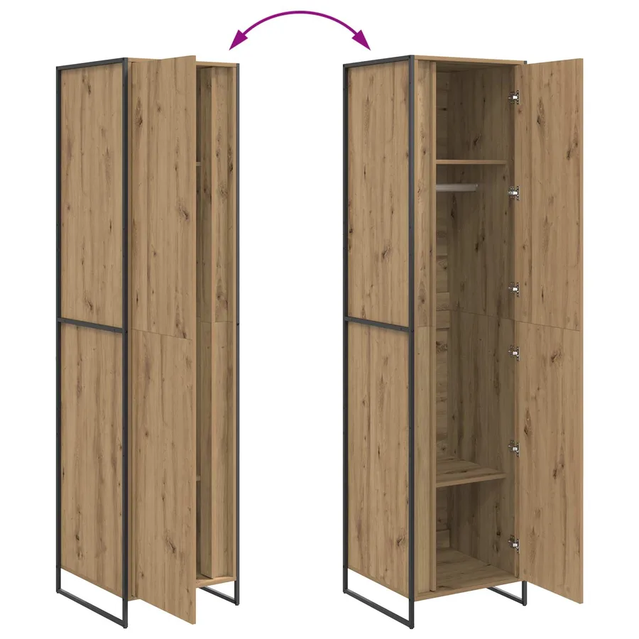 Garde-robe Chêne artisan 50 x 50 x 200 cm Bois d'ingénierie - 11