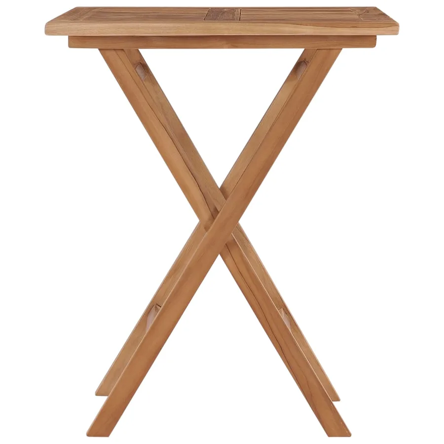 Table pliable de jardin 60x60x75 cm Bois de teck solide - 2