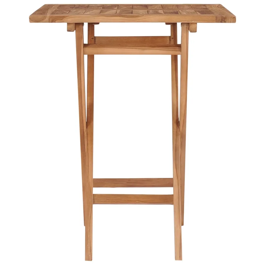 Table pliable de jardin 60x60x75 cm Bois de teck solide - 4