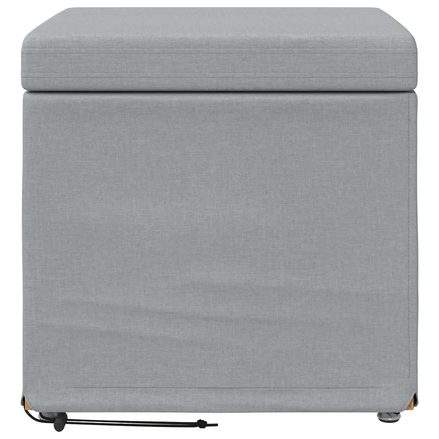 Tabouret Gris clair 41 x 41 x 40 cm Tissu et bois stratifié - 4