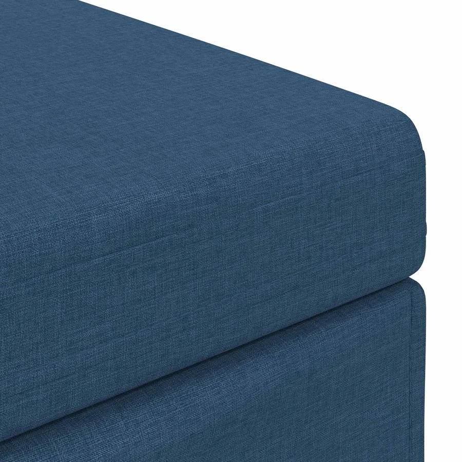 Tabouret Bleu 41 x 41 x 40 cm Tissu et bois stratifié - 5