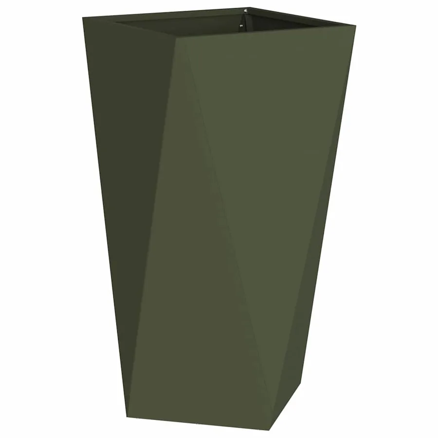 Jardinière Vert olive 40 x 40 x 75 cm Acier - 2