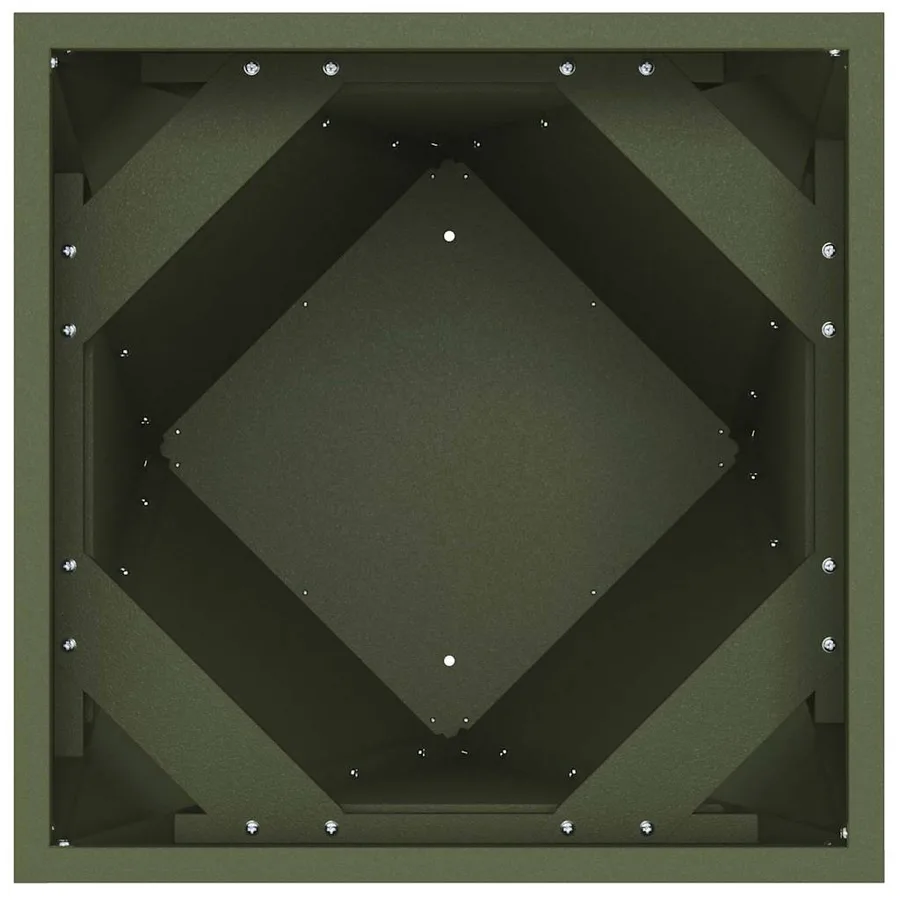 Jardinière Vert olive 40 x 40 x 75 cm Acier - 6