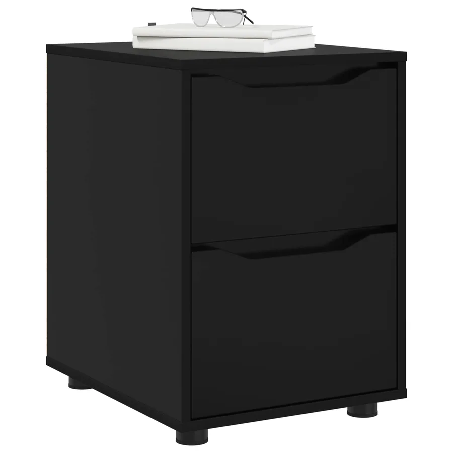 Armoire de rangement Noir 40 x 48 x 57 cm Bois d'ingénierie - 3