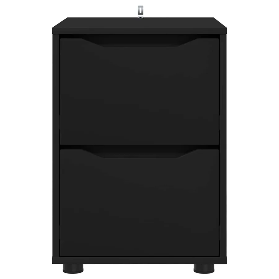 Armoire de rangement Noir 40 x 48 x 57 cm Bois d'ingénierie - 6
