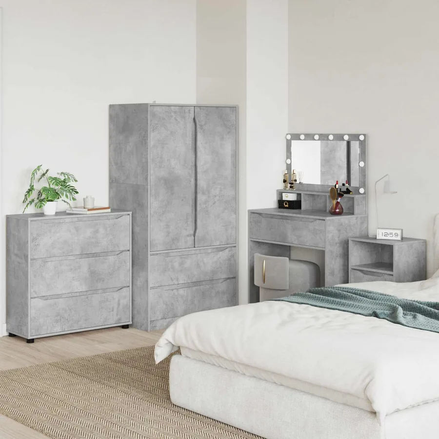 Armoire de rangement Gris béton 80 x 31 x 81 cm
