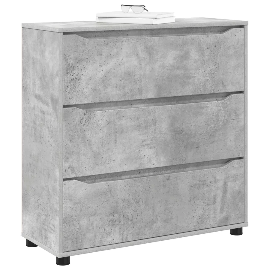 Armoire de rangement Gris béton 80 x 31 x 81 cm - 3