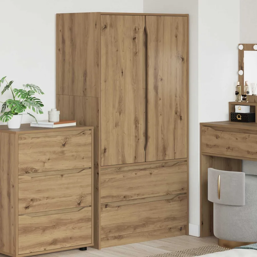 Armoire Chêne Artisanal 79,5 x 49 x 156 cm Bois d’ingénierie