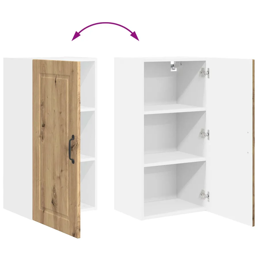 Meuble mural PORTO Chêne artisanal 40 x 31 x 80 cm - 11