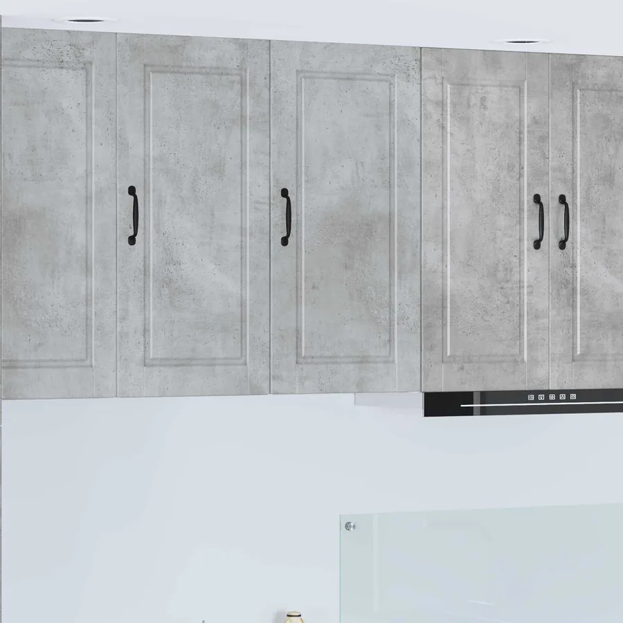 Meuble mural PORTO Gris béton 40 x 31 x 80 cm Bois d'ingénierie