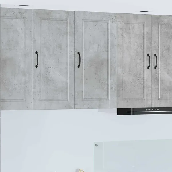 Meuble mural PORTO Gris béton 40 x 31 x 80 cm Bois d'ingénierie