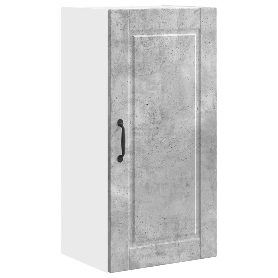 Meuble mural PORTO Gris béton 40 x 31 x 80 cm Bois d'ingénierie - 2