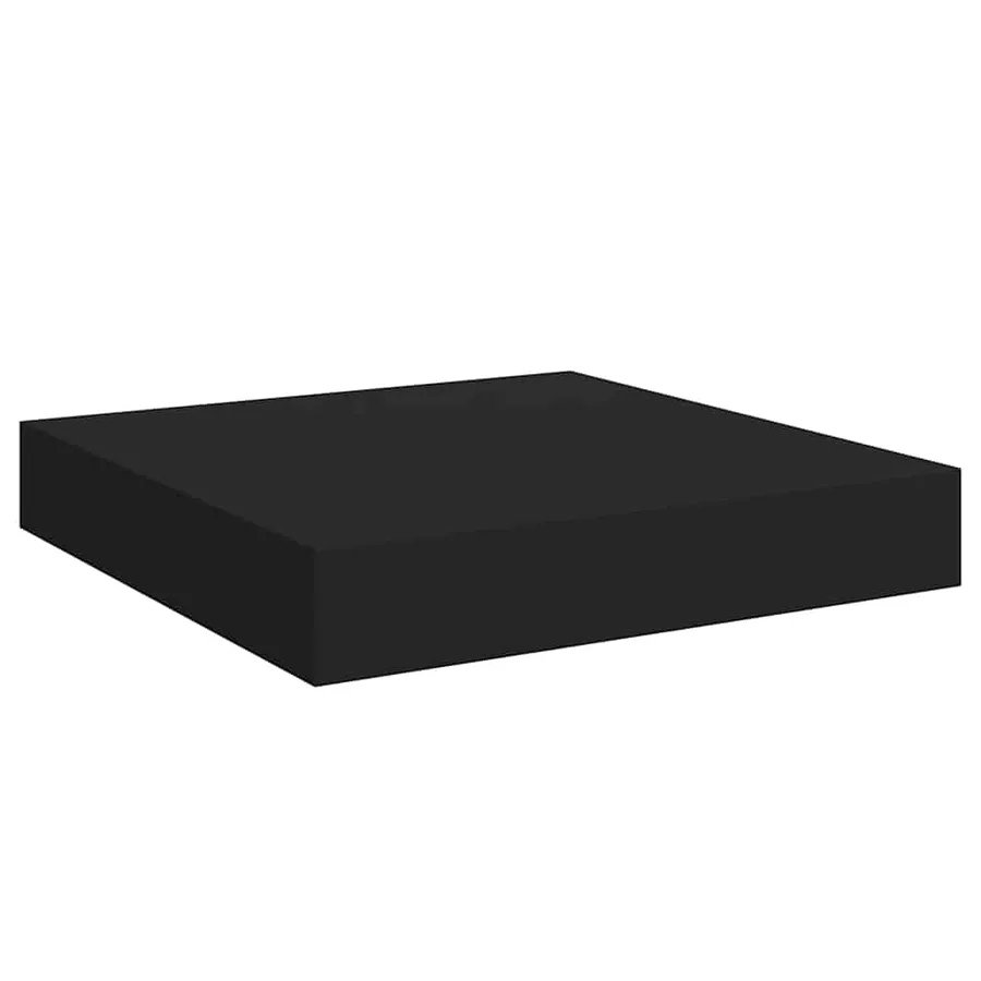 Étagères murales flottantes 2 pcs noir 23x23,5x3,8 cm MDF - 6