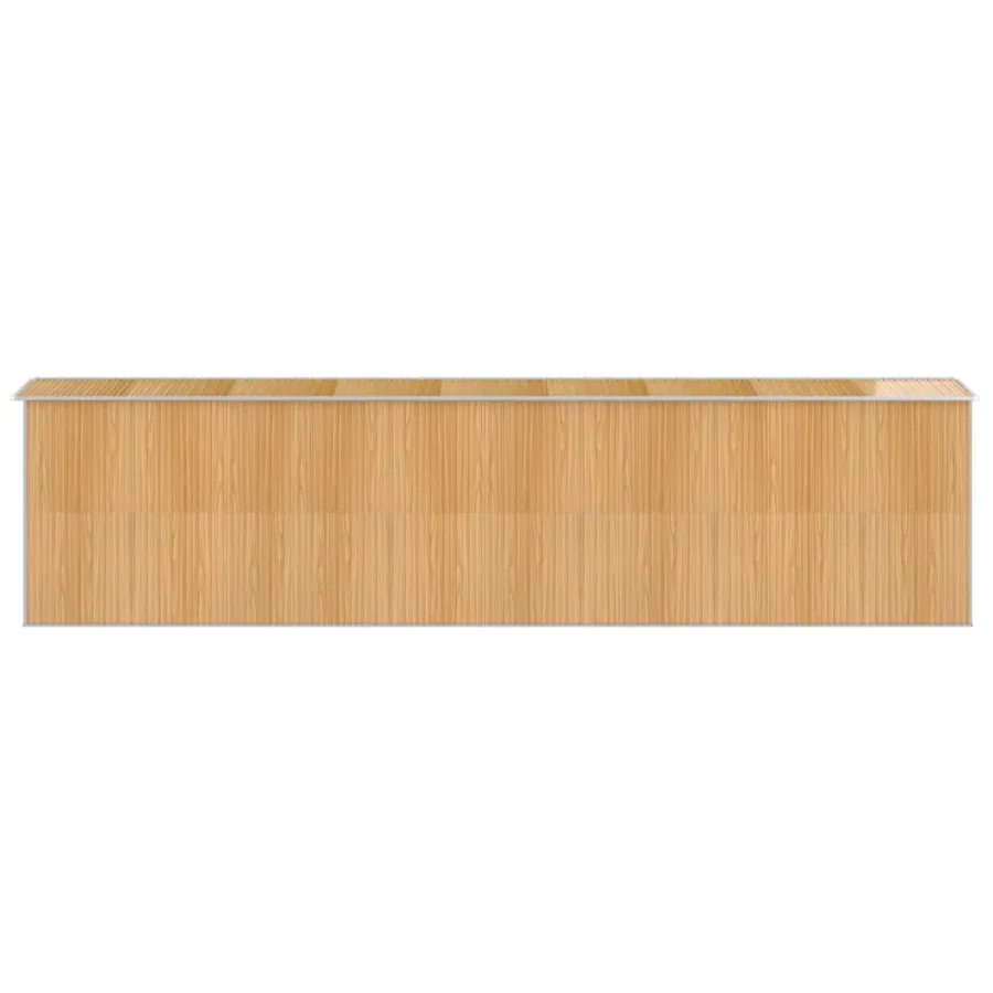 Abri de jardin Marron clair 192x772x223 cm Acier galvanisé - 5