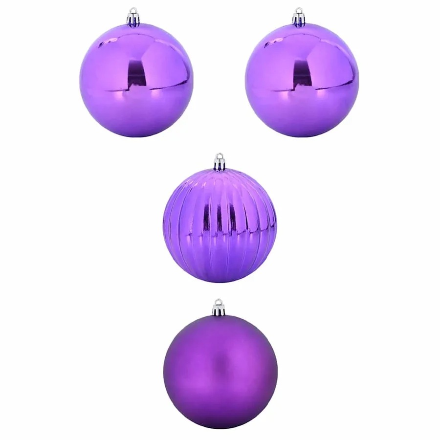 Ensemble de Boules de Noël XXL 4 pcs Lilas Ø 20 cm Plastique - 2