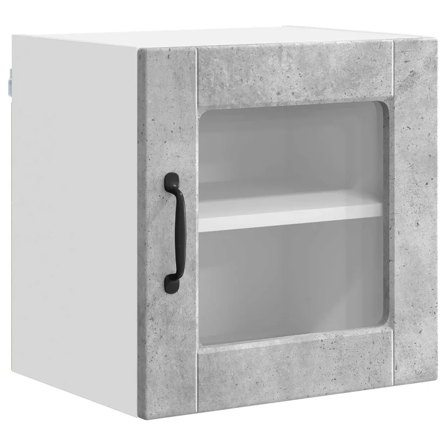 Cabinet en verre mural PORTO Gris béton 40 x 31 x 40 cm - 2