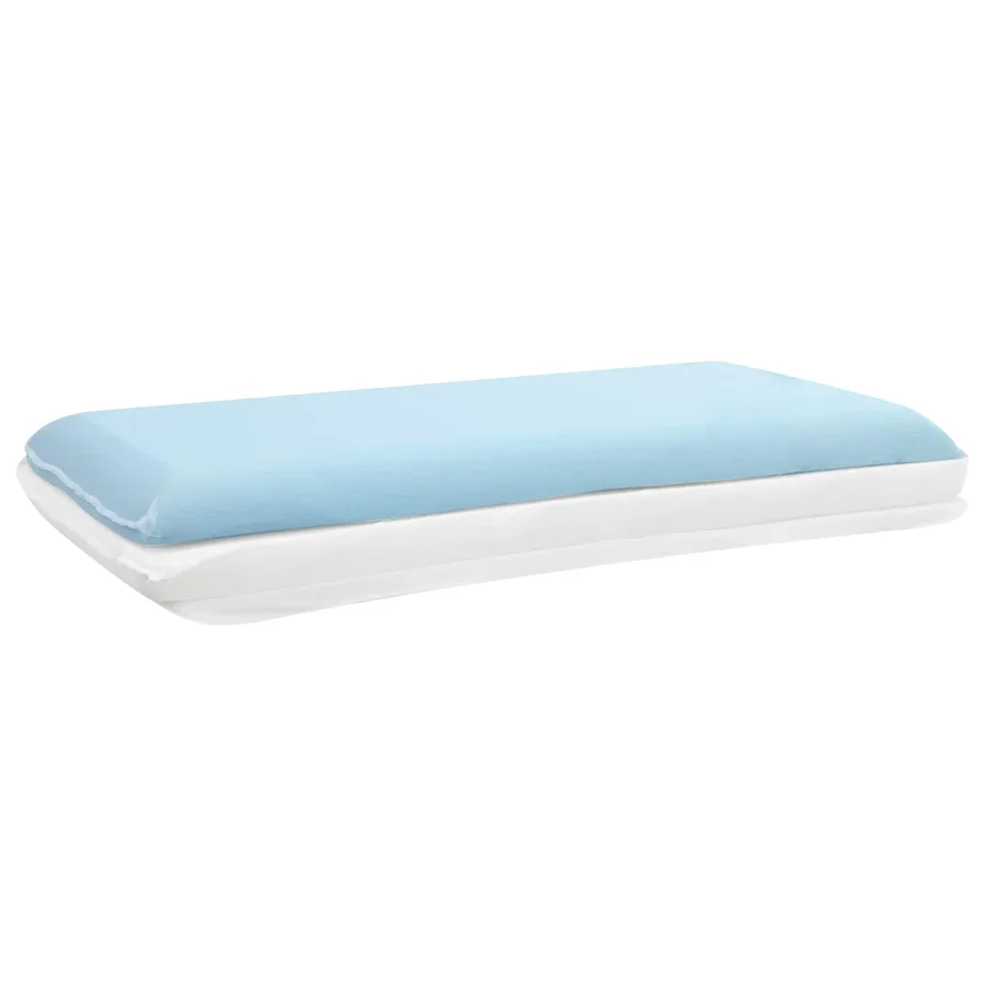 Coussin de sommeil Uni Blanc 70 x 40 x 14 cm Mousse de Gel - 3