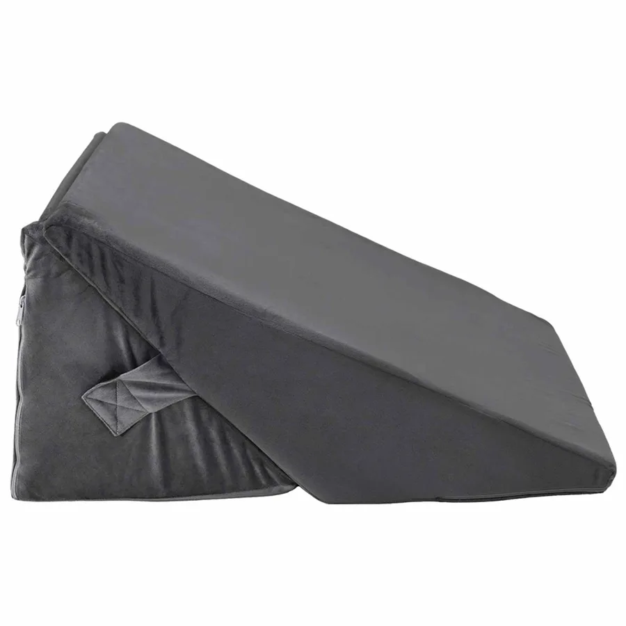 Coussin en coin Gris 55 x 55 x 26 cm Mousse à mémoire de forme - 5