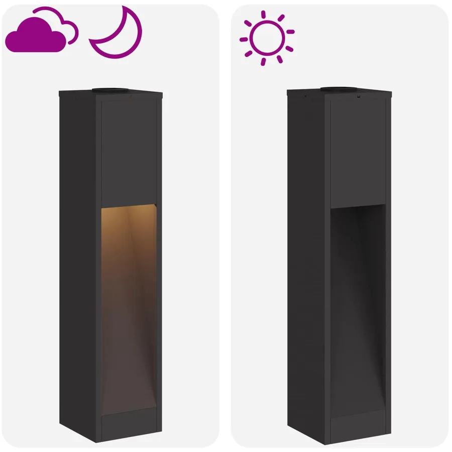 Lumière de Chemin LED Solaire 2 pcs Blanc chaud 18 x 18 x 80 cm - 15