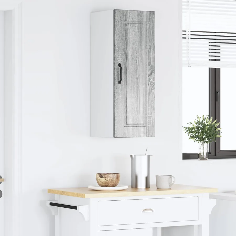 Meuble mural PORTO Gris Sonoma 30 x 31 x 80 cm - 4