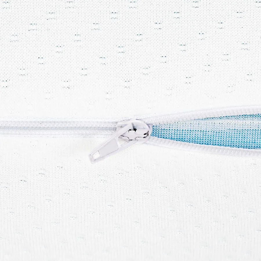 Coussin de sommeil Uni Blanc 74 x 39 x 13 cm - 6