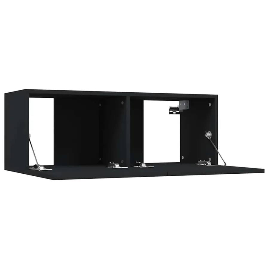 Meubles TV 2 pcs Noir 80x30x30 cm Bois d'ingénierie - 5