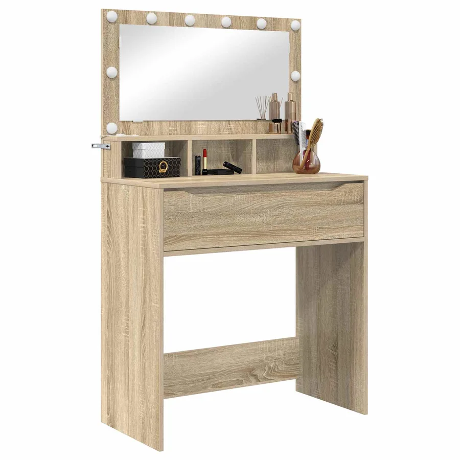 Tables de maquillage pour chambre avec tiroir Chêne Sonoma - 3