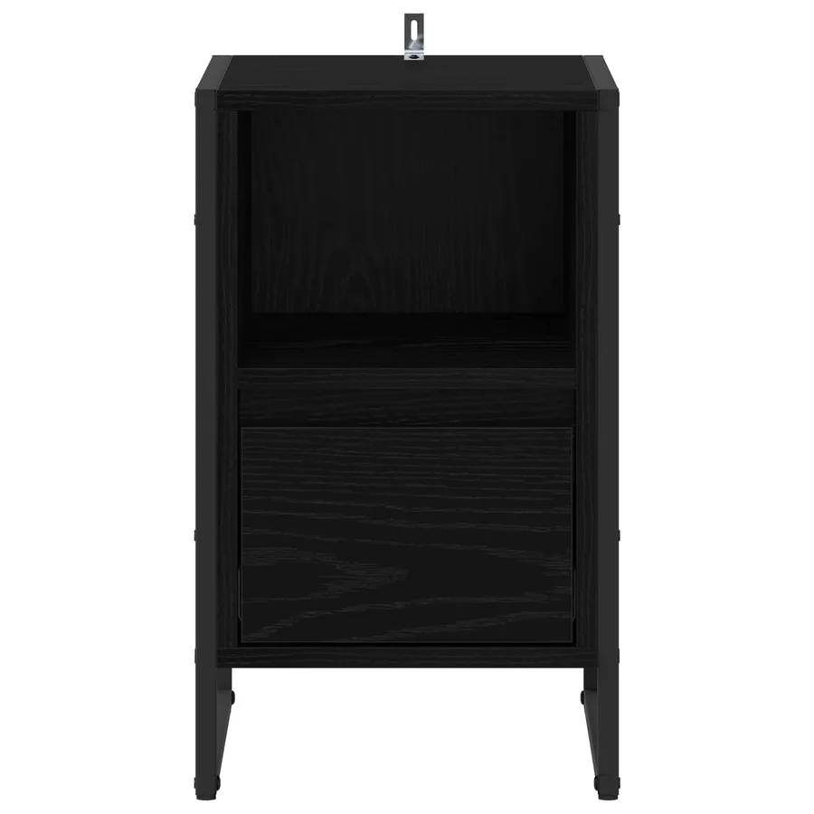 Table de chevet Chêne noir 39,5 x 30 x 50 cm Bois d'ingénierie - 6