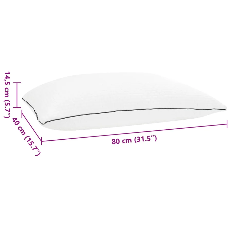 Oreiller Shread Blanc 80 x 40 x 14,5 cm - 7