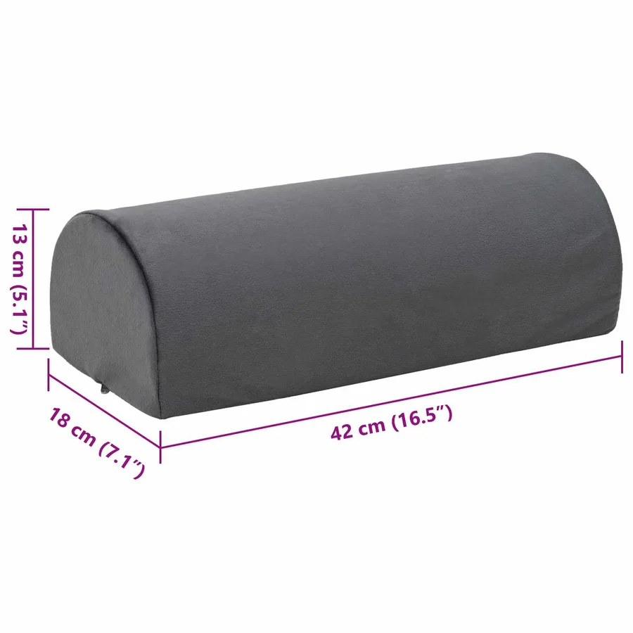 Coussin de repose-pieds Uni Gris 42 x 18 x 13 cm Mousse PU - 9